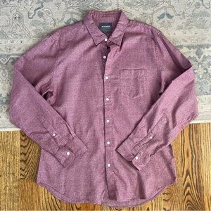 Bonobos Red Slim Fit Button Down Dress Shirt Large